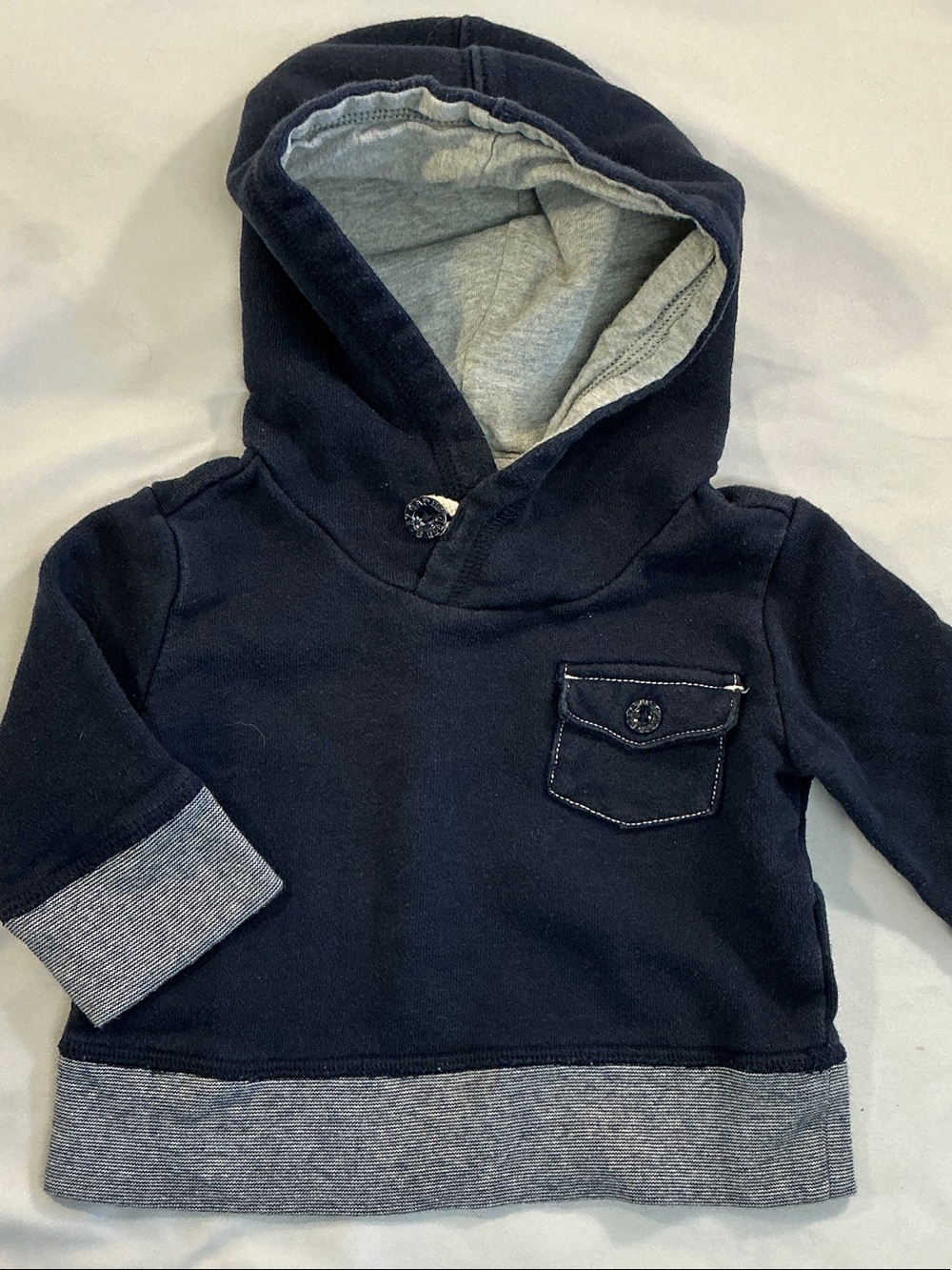 GAP Navy Hoodie with Light Grey Trim